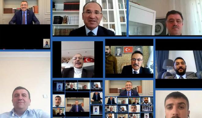 OKTAY,BAŞER ve BOZDAĞ PARTİLİLERİYLE VİDEO ÜZERİNDEN BAYRAMLAŞTI
