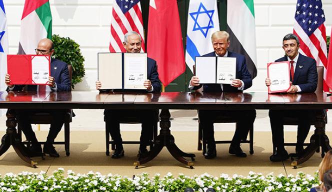 Beyaz Saray'da İsrail-BAE-Bahreyn arasındaki anlaşmanın imzaları atıldı