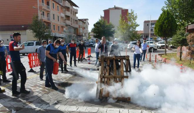 SORGUNDA BELEDİYEDEN  ‘GERÇEK’ GİBİ YANGIN TATBİKATI
