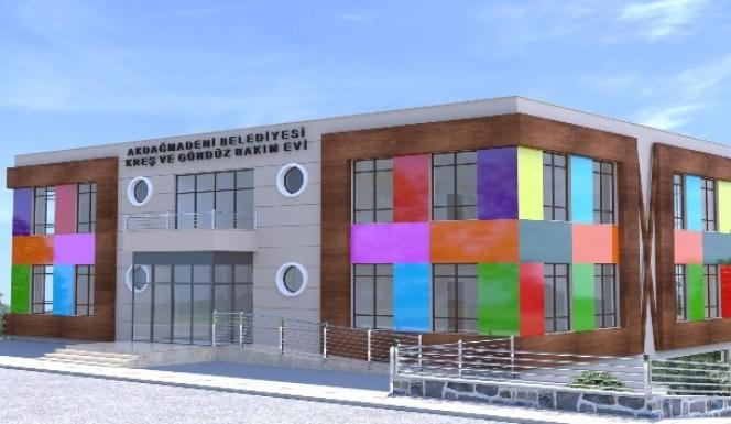 AKDAĞMADENİNE MODERN BİR KREŞ ve GÜNDÜZ BAKIMEVİ PROJESİ