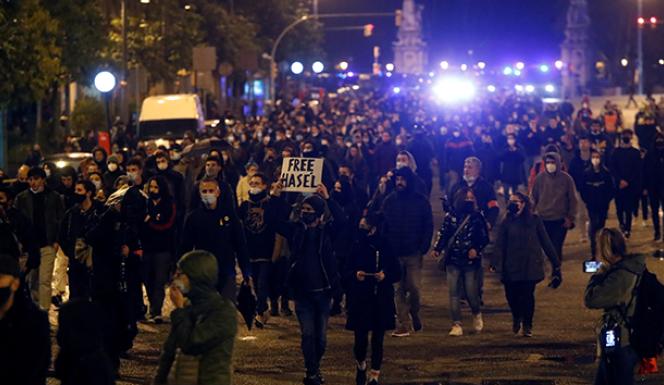 İspanya'da rapçi Hasel'in tutuklanmasına karşı protestolar 7'nci gününde