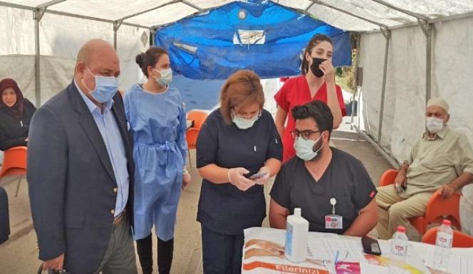 YERKÖYDE RANDEVUSUZ COVİD 19 MOBİL AŞI STANDI