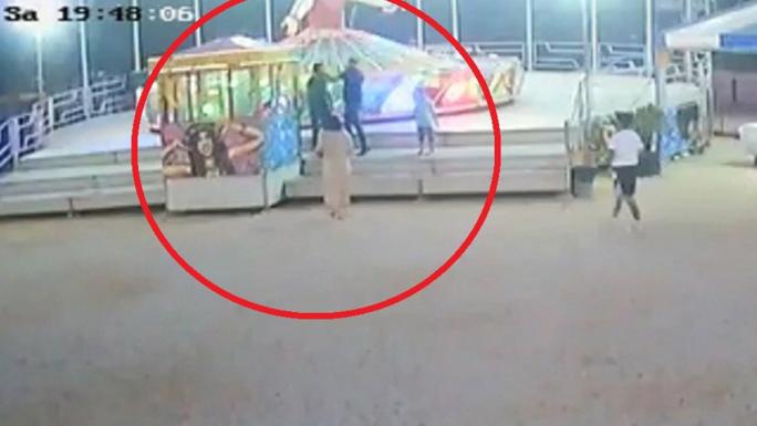 Lunaparkta balerine binme kavgası kamerada