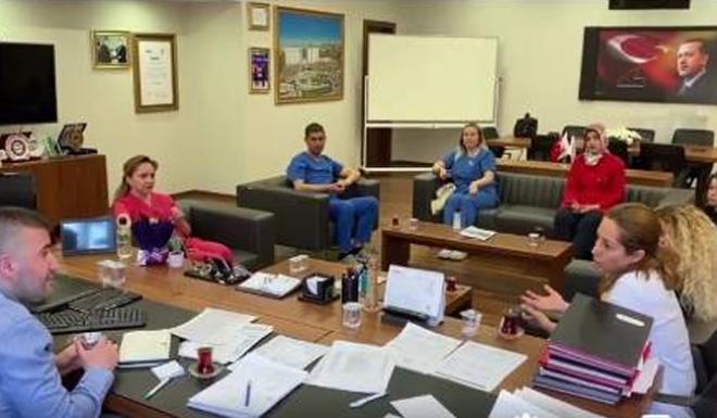 BAŞHEKİM KOZAN, DİYALİZ ÇALIŞANLARINI MAKAMINDA AĞIRLADI