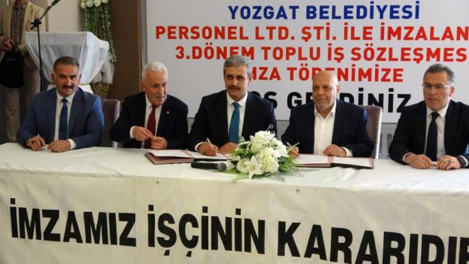 YENİ SÖZLEŞME İMZALANDI..BELEDİYE ÇALIŞANLARINA % 30 ZAM