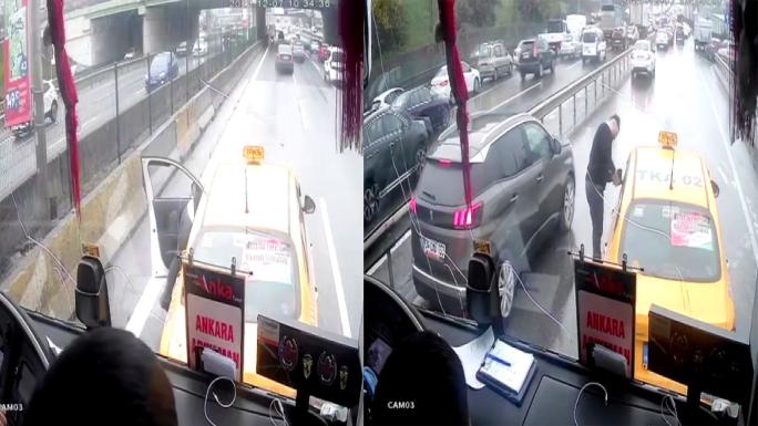 TİCARİ TAKSİ ŞOFÖRÜ 25 YOLCUNUN HAYATINI TEHLİKEYE ATTI 