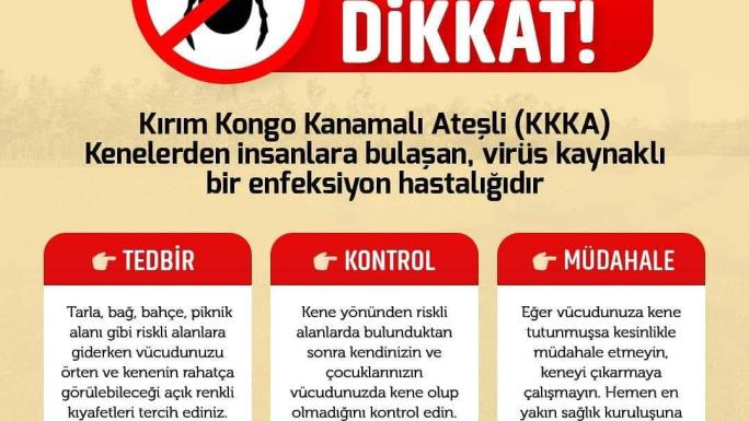 VALİLİK UYARDI : KIRIM KONGO HASTALIĞINA DİKKAT EDİN