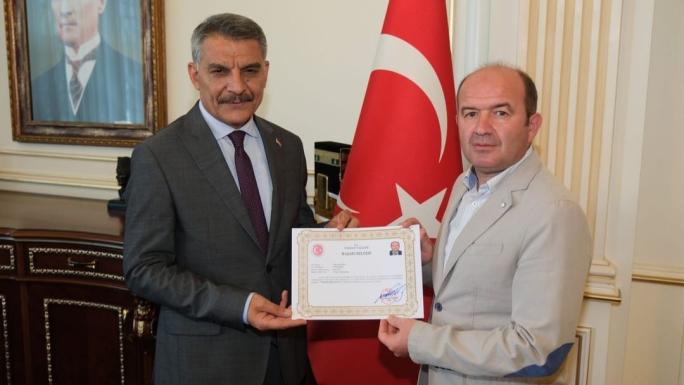 DEFTERDAR ENOĞLUNA YOZGAT VALİLİĞİNDEN TEŞEKKÜR BELGESİ