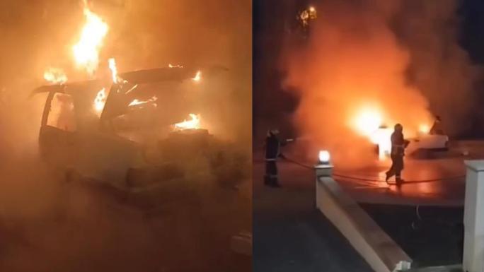 PARK HALİNDEKİ OTOMOBİL ALEV TOPUNA DÖNDÜ