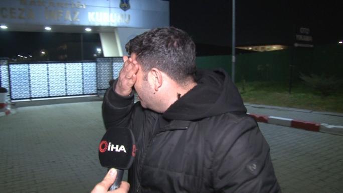 EDİRNE’DE 12 YIL SONRA TAHLİYE OLAN MAHKÛM MUTLULUK GÖZYAŞLARI DÖKTÜ 