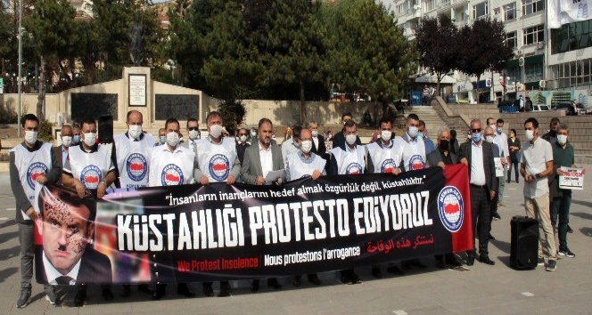 FRANSA CUMHURBAŞKANI MACRONA ,YOZGATTA ÖFKE DOLU PROTESTO