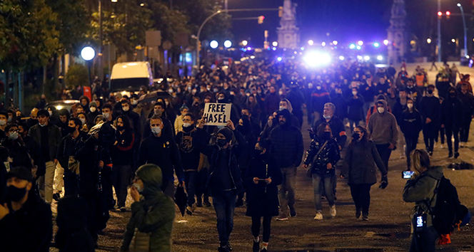 İspanya'da rapçi Hasel'in tutuklanmasına karşı protestolar 7'nci gününde