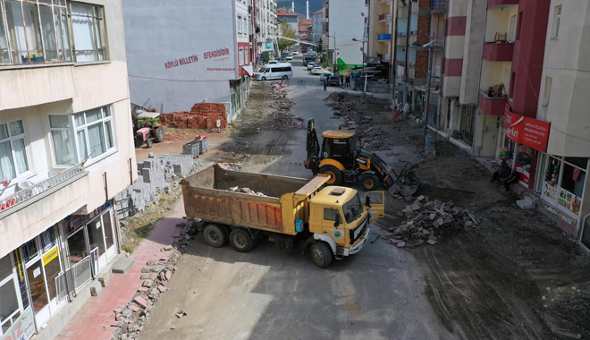 AKDAĞMADENİ SAKARYA CADDESİNDE DEĞİŞİM ve DÖNÜŞÜM ÇALIŞMASI