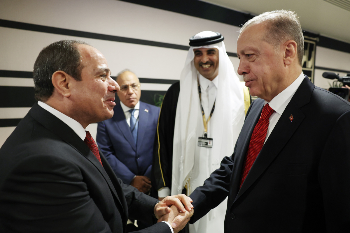 Cumhurbaşkanı Erdoğan, Katar Emiri Al Sani tarafından verilen resepsiyona katıldı