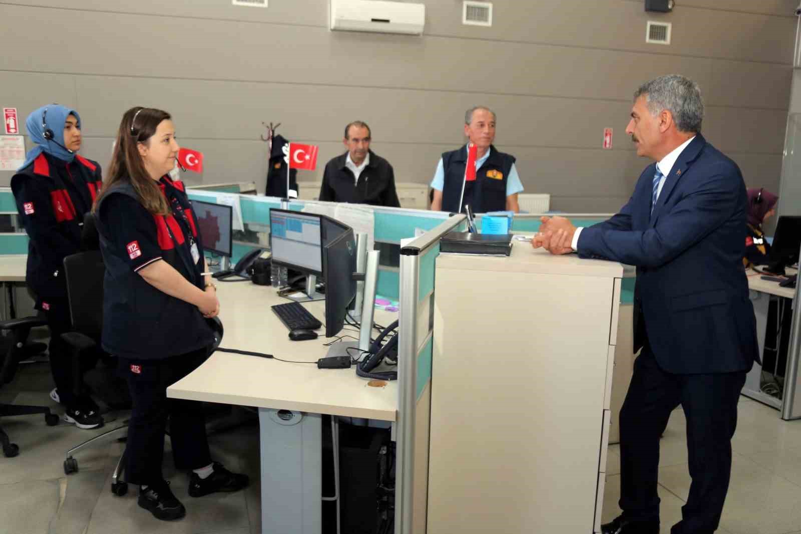VALİ ÖZKAN :112 ACİL GEREKSİZ ARAMALARLA MEŞGUL EDİLMESİN
