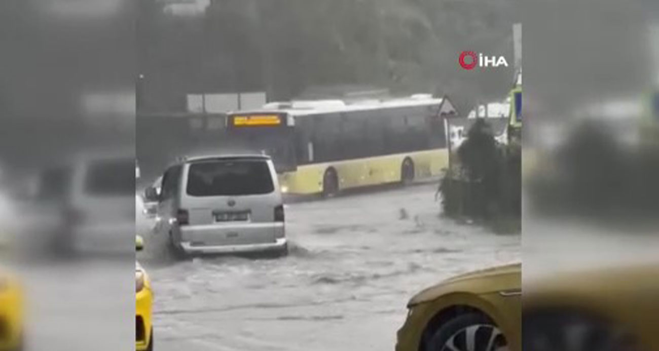 BEYKOZ’DA SAĞANAK YAĞIŞ ETKİLİ OLDU: SÜRÜCÜLER ZOR ANLAR YAŞADI