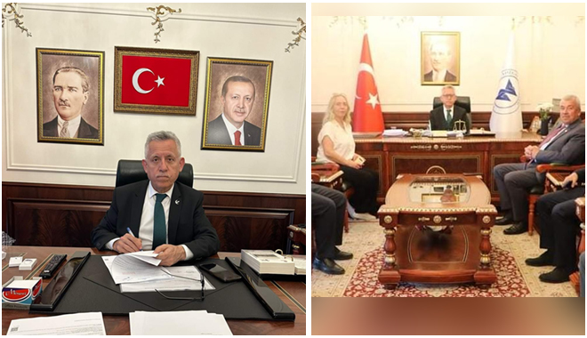 Erdoğan'ın Başkanlık makamındaki fotoğrafı Yozgat'ta tartışma konusu oldu