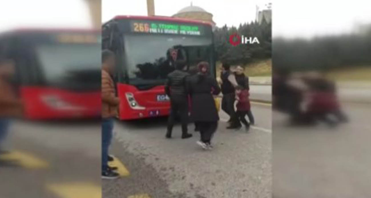 ANKARA’DA OTOBÜS ŞOFÖRÜ VE YOLCULAR ARASINDA GERGİNLİK