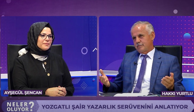 YOZGATLI ŞAİR HAKKI YURTLUDAN KON TV’DE ŞİİR ZİYAFETİ