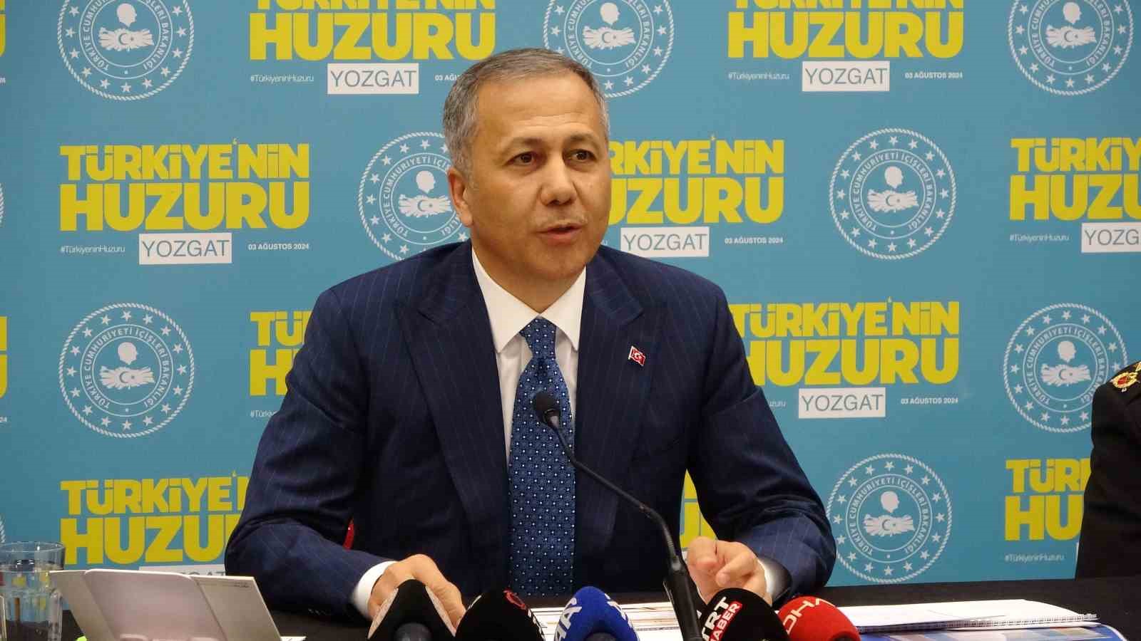 BAKAN YERLİKAYA YOZGAT'TA TÜRKİYENİN ASAYİŞ RAPORUNU AÇIKLADI