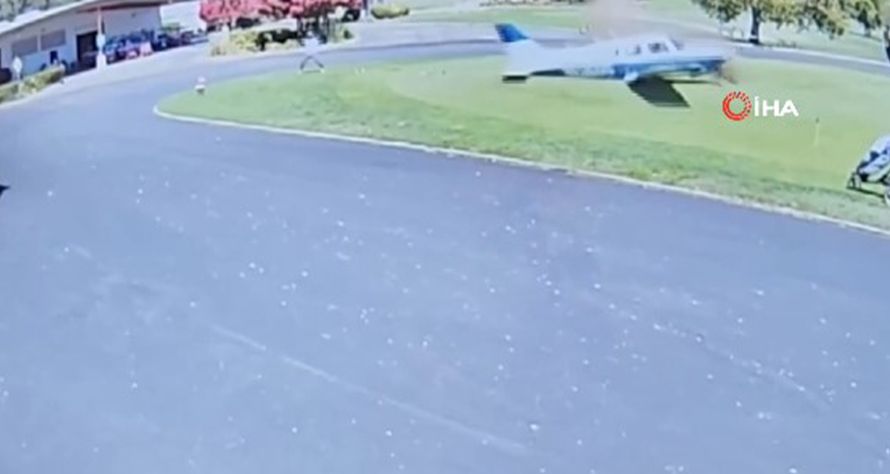 ABD’DE KÜÇÜK UÇAK GOLF SAHASINA DÜŞTÜ