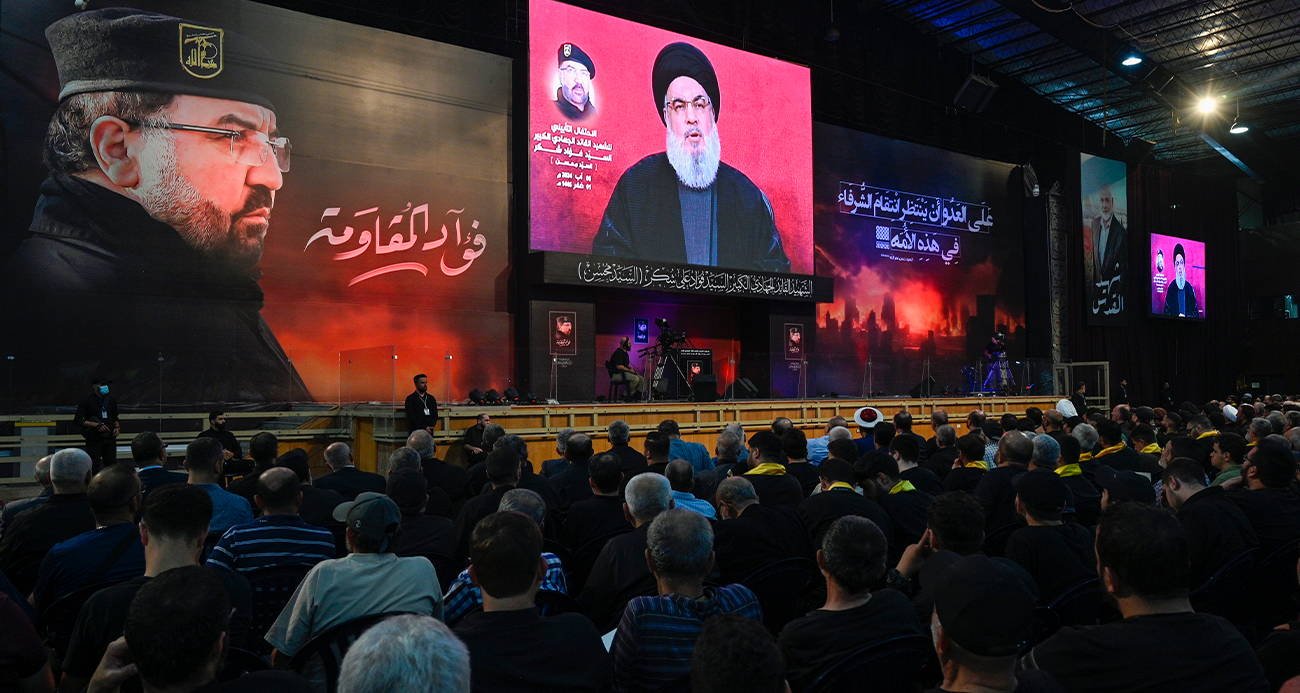 NASRALLAH: &#039;İSRAİL TEHLİKESİYLE YÜZLEŞEMEYİZ, ÇÜNKÜ DÜŞMANIN KIRMIZI ÇİZGİLERİ YOK&#039; 