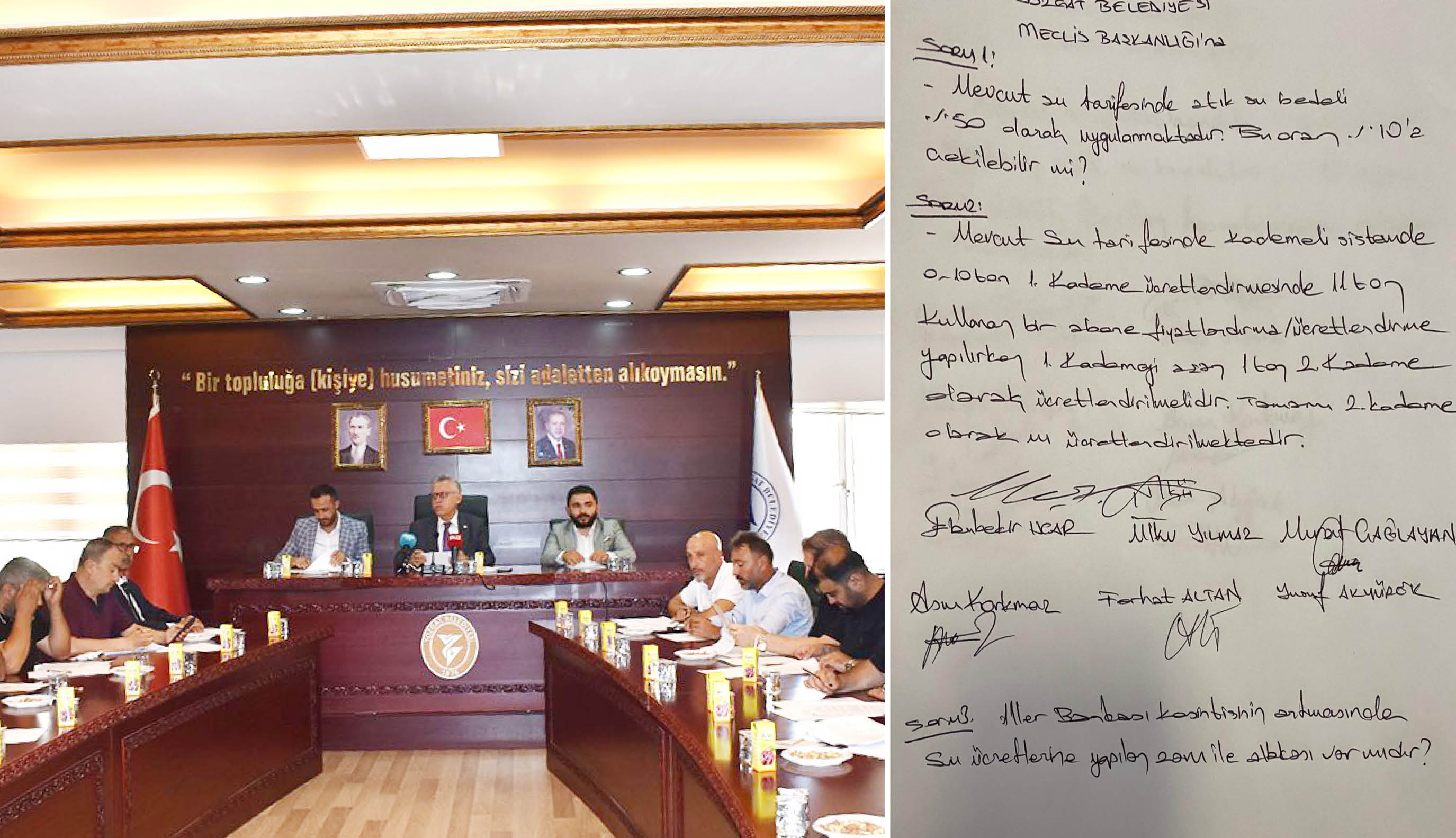 MHP BELEDİYE GRUBUNDAN SU FİATLARINA İLİŞKİN 3 SORULUK GENSORU