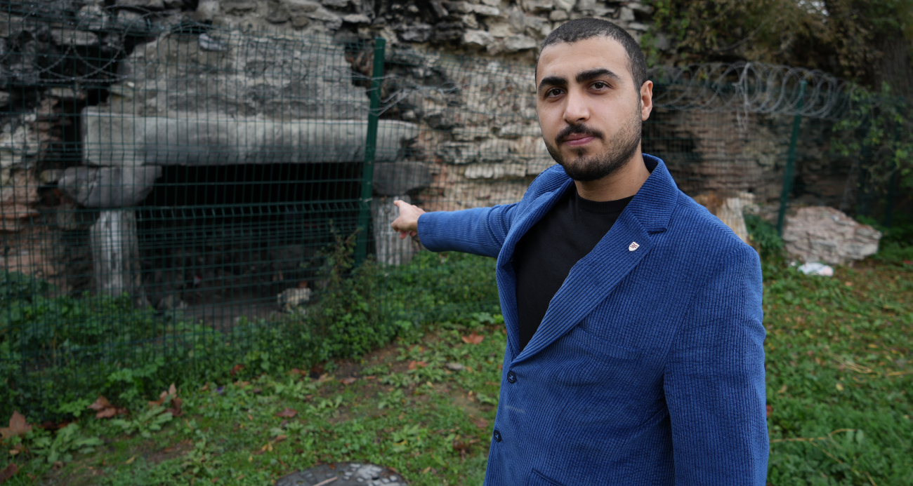 DOĞU ROMA DÖNEMİNDE GEÇİŞ KAPISIYDI, KAYBOLMAYA YÜZ TUTAN TARİHİ YAPI HAVADAN GÖRÜNTÜLENDİ