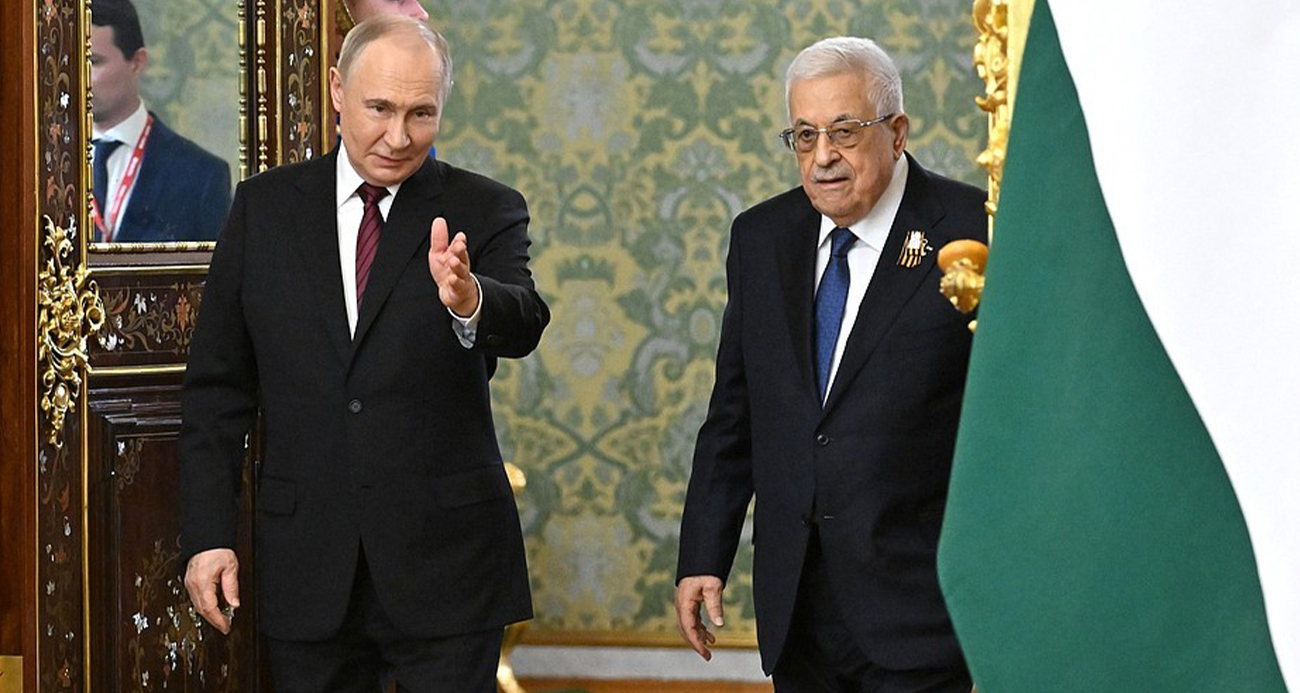 RUSYA DEVLET BAŞKANI PUTİN, FİLİSTİNLİ MEVKİDAŞI ABBAS İLE GÖRÜŞTÜ