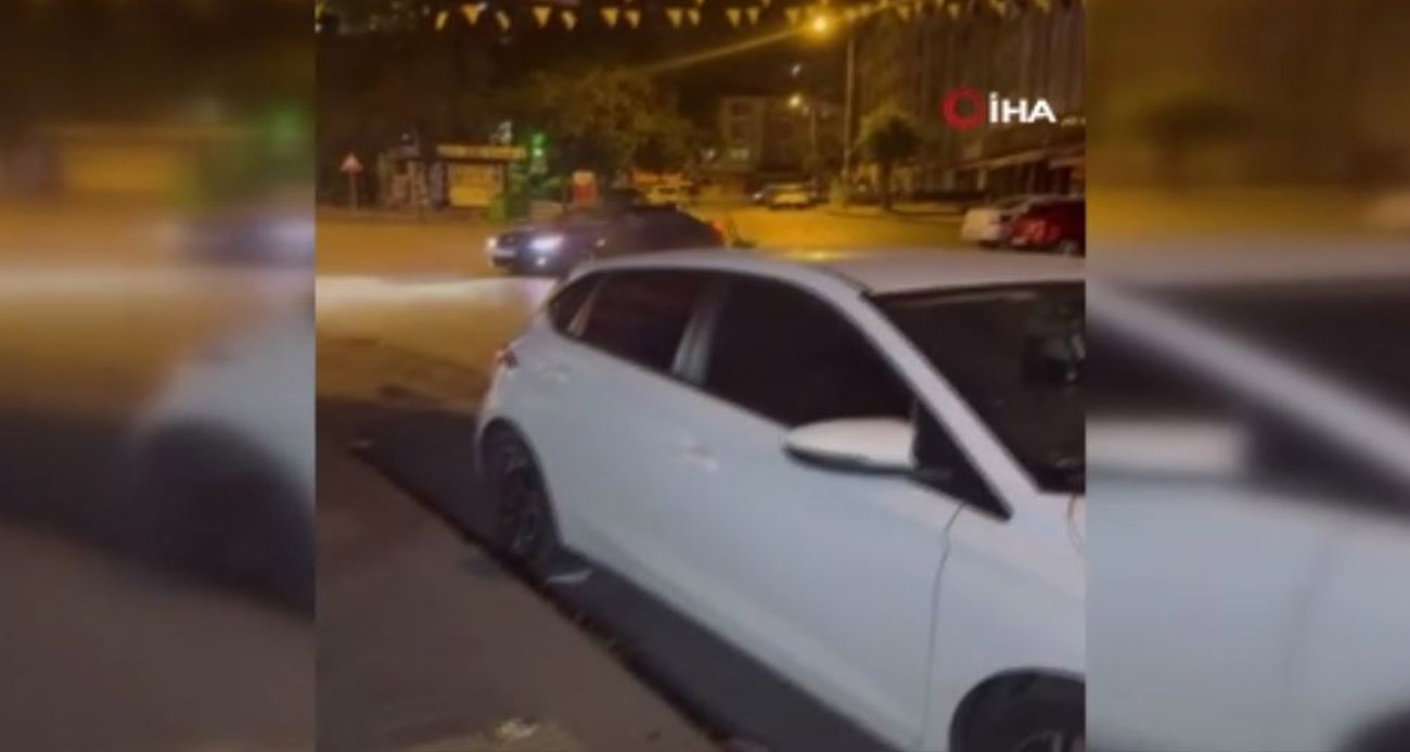 YOLU KAPATIP DRİFT ATAN TRAFİK MAGANDASI KAMERADA