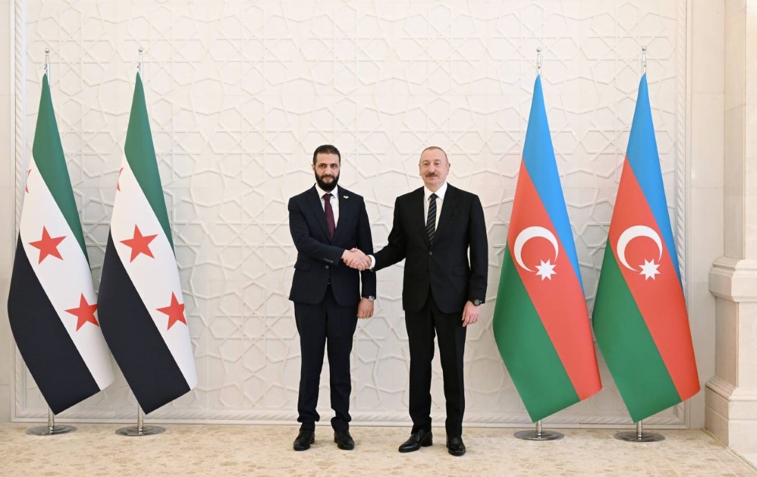 SURİYE DEVLET BAŞKANI EŞ-ŞARA, ALİYEV İLE BİR ARAYA GELDİ