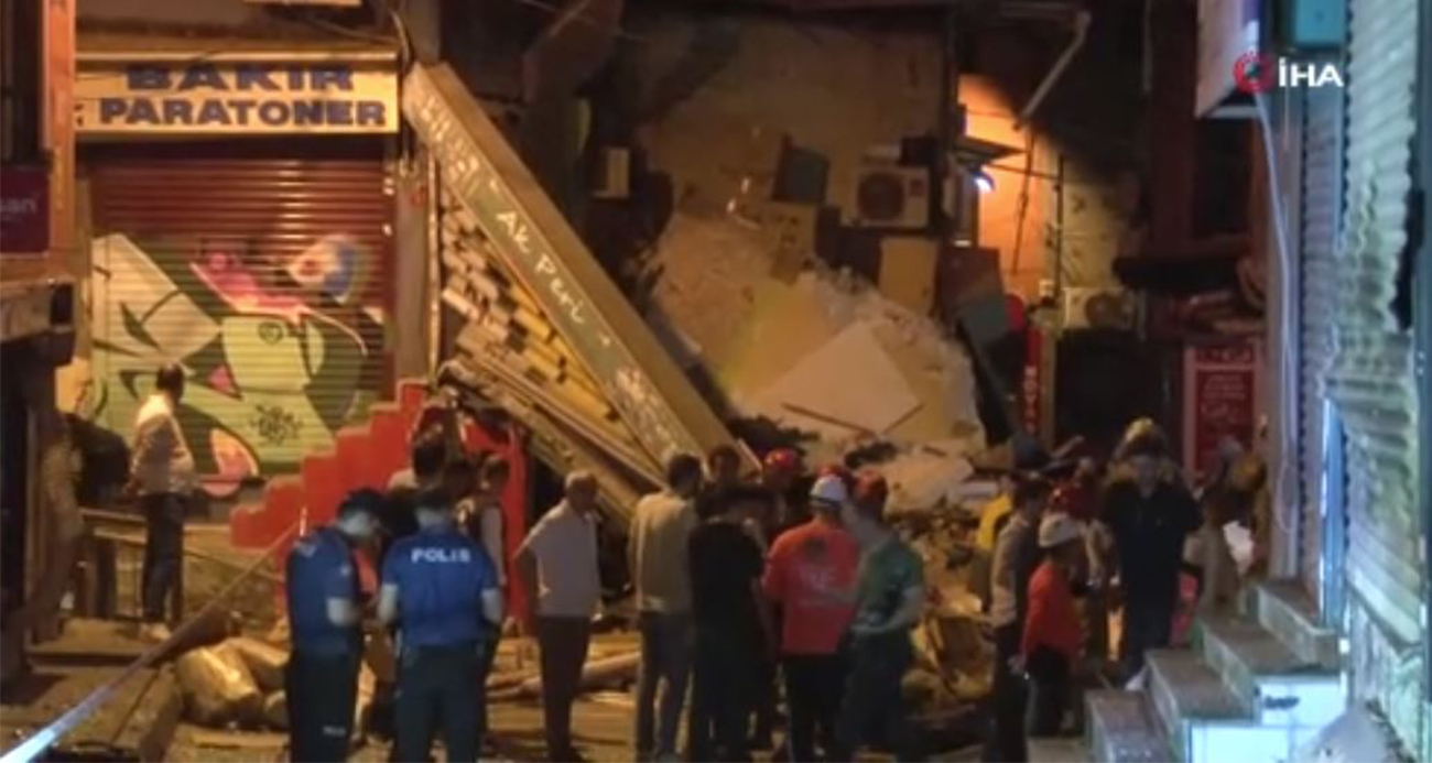 BEYOĞLU’NDA BÜFEDE MEYDANA GELEN PATLAMA BİNAYI YIKTI 