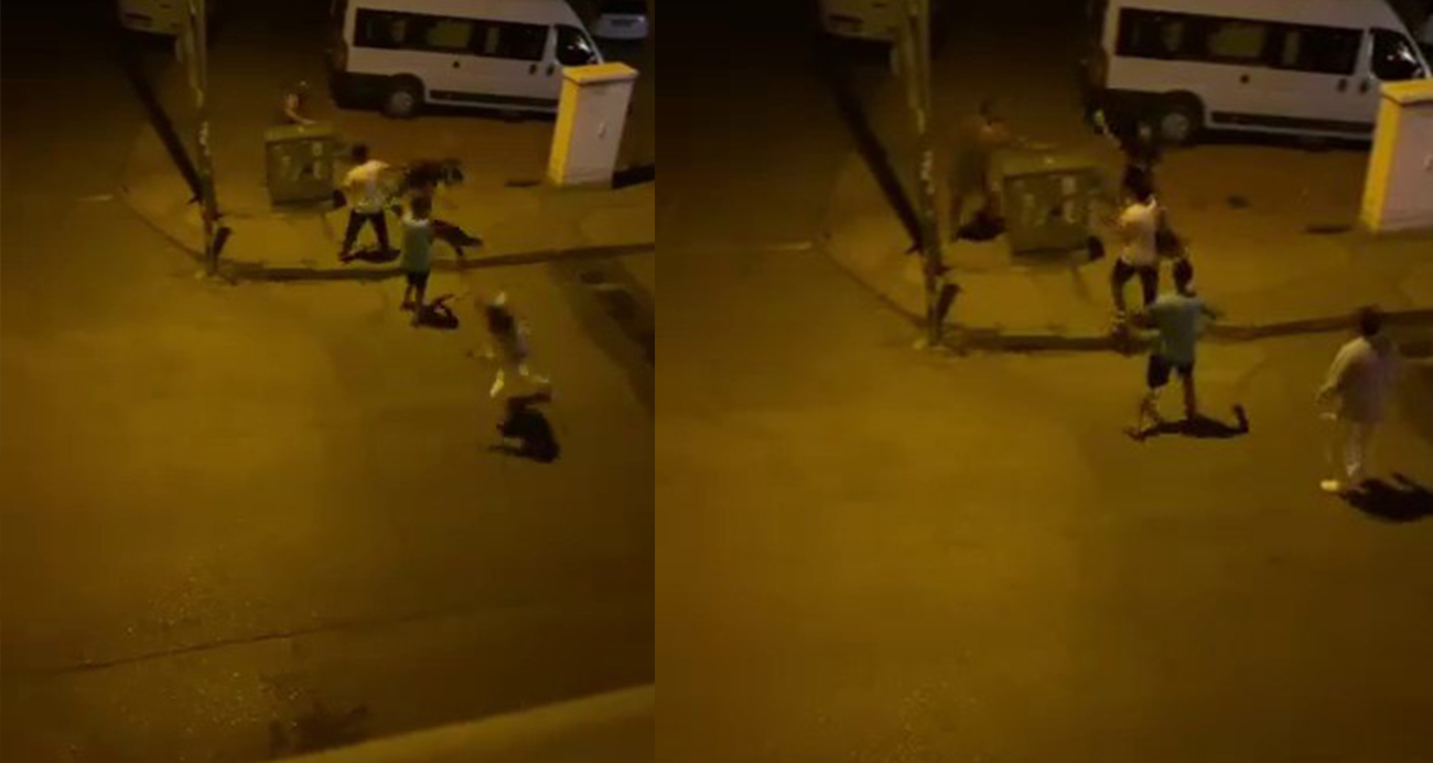 KAVGA ETTİĞİ KİŞİYE KALDIRIM TAŞIYLA SALDIRDI