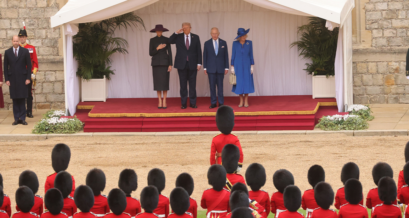 TRUMP, İNGİLTERE KRALI 3. CHARLES TARAFINDAN RESMİ TÖRENLE KARŞILANDI 