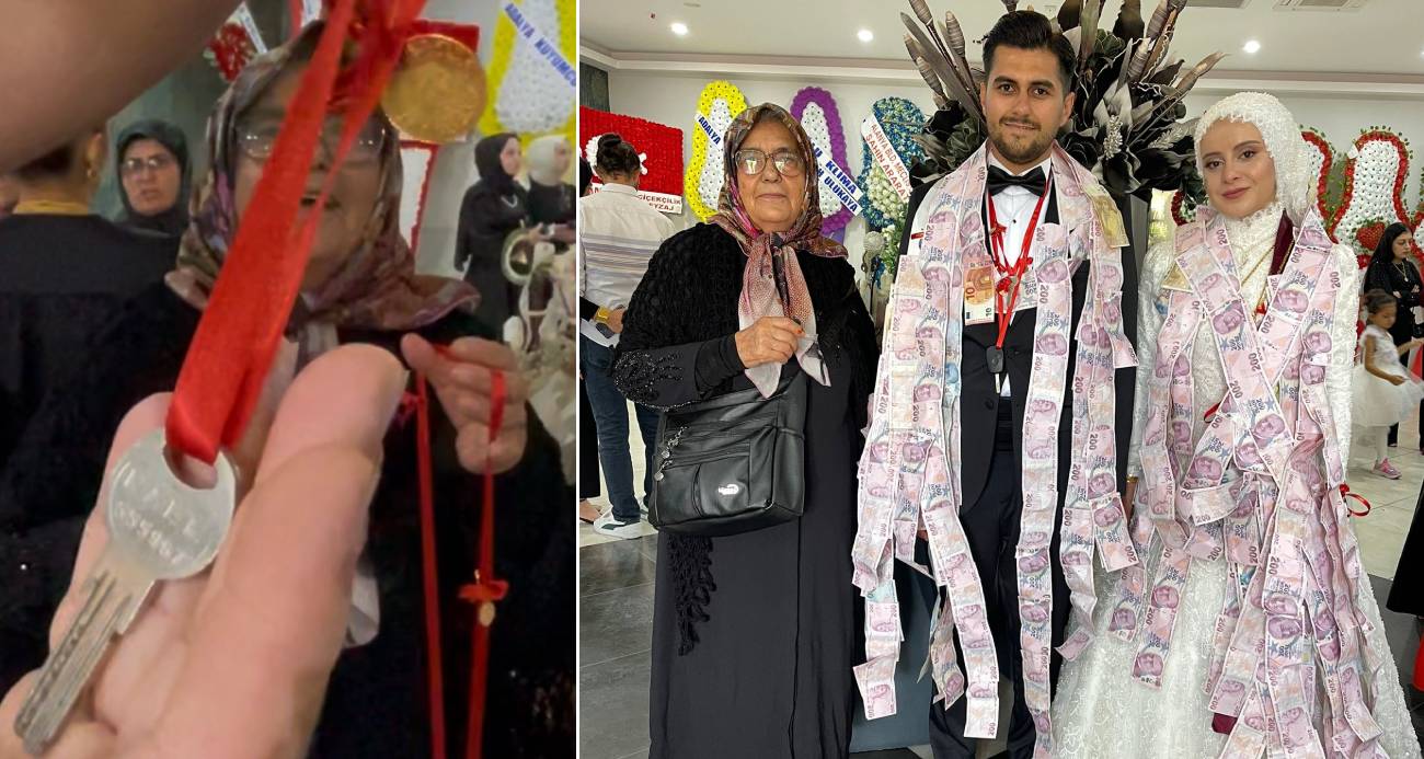 TEK TORUNUNA DÜĞÜNDE TAKI OLARAK EV, ARABA VE TARLA HEDİYE ETTİ