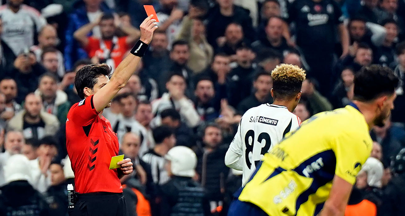 BEŞİKTAŞ İLE FENERBAHÇE ARASINDAKİ SON 50 DERBİDE 34 KIRMIZI KART ÇIKTI