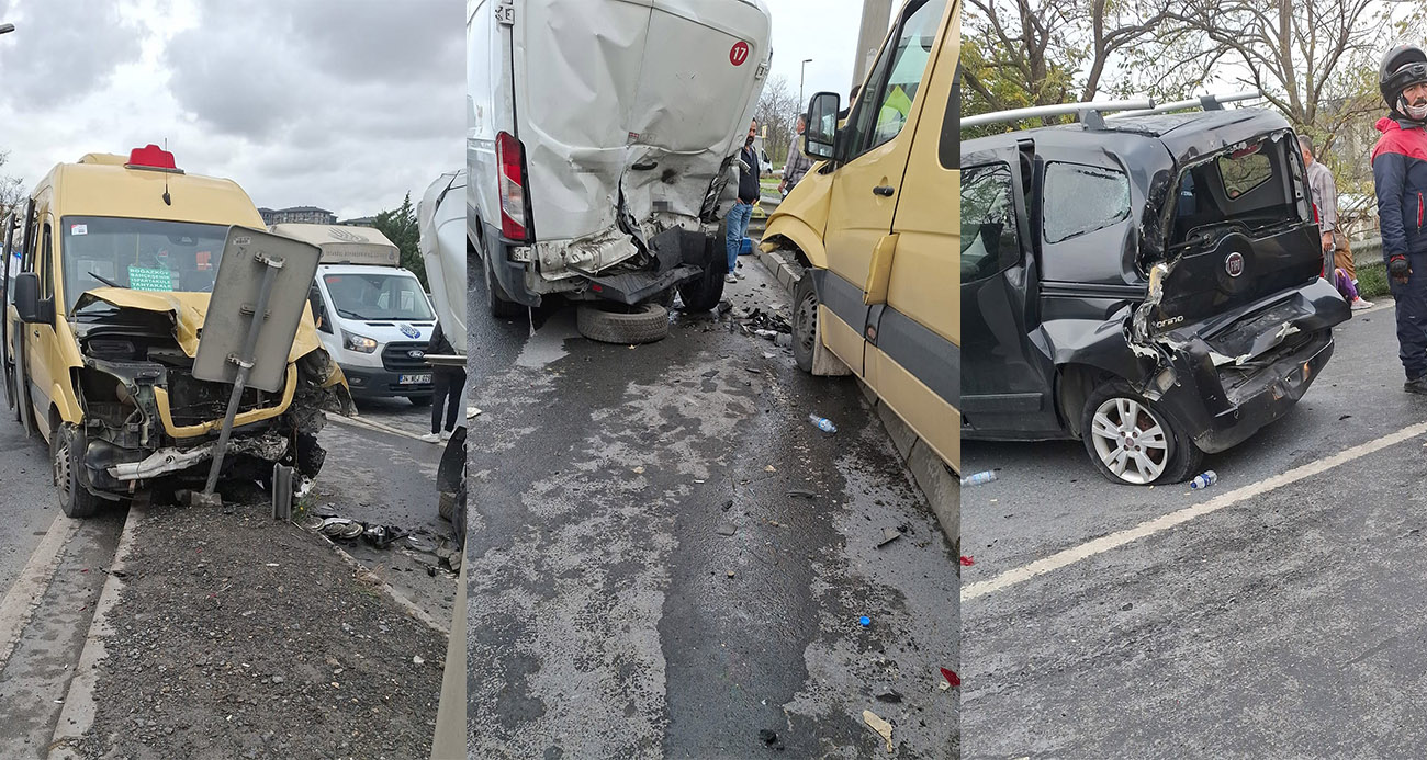 BAŞAKŞEHİR’DE ZİNCİRLEME KAZA: 12 YARALI 