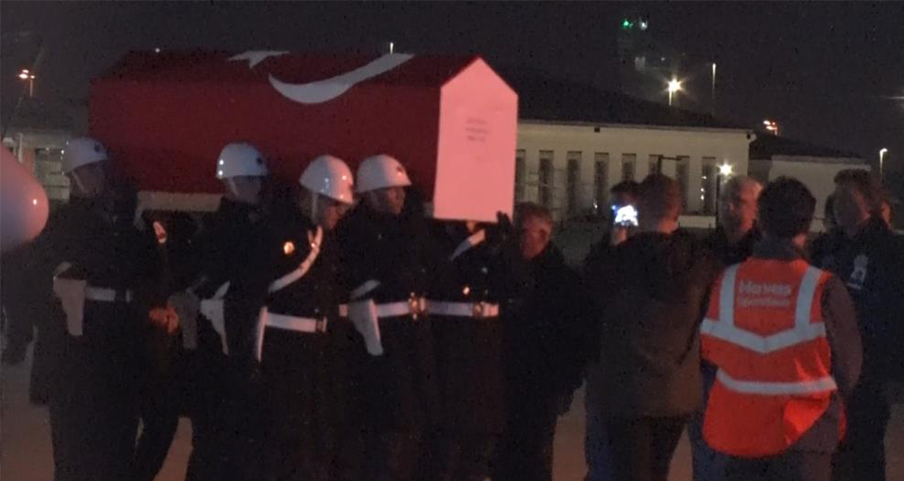 ŞEHİT PİLOT HASAN BAHAR’IN NAAŞI TÜRKİYE’YE GETİRİLDİ