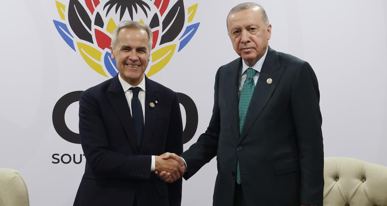 CUMHURBAŞKANI ERDOĞAN, KANADA BAŞBAKANI CARNEY İLE BİR ARAYA GELDİ 