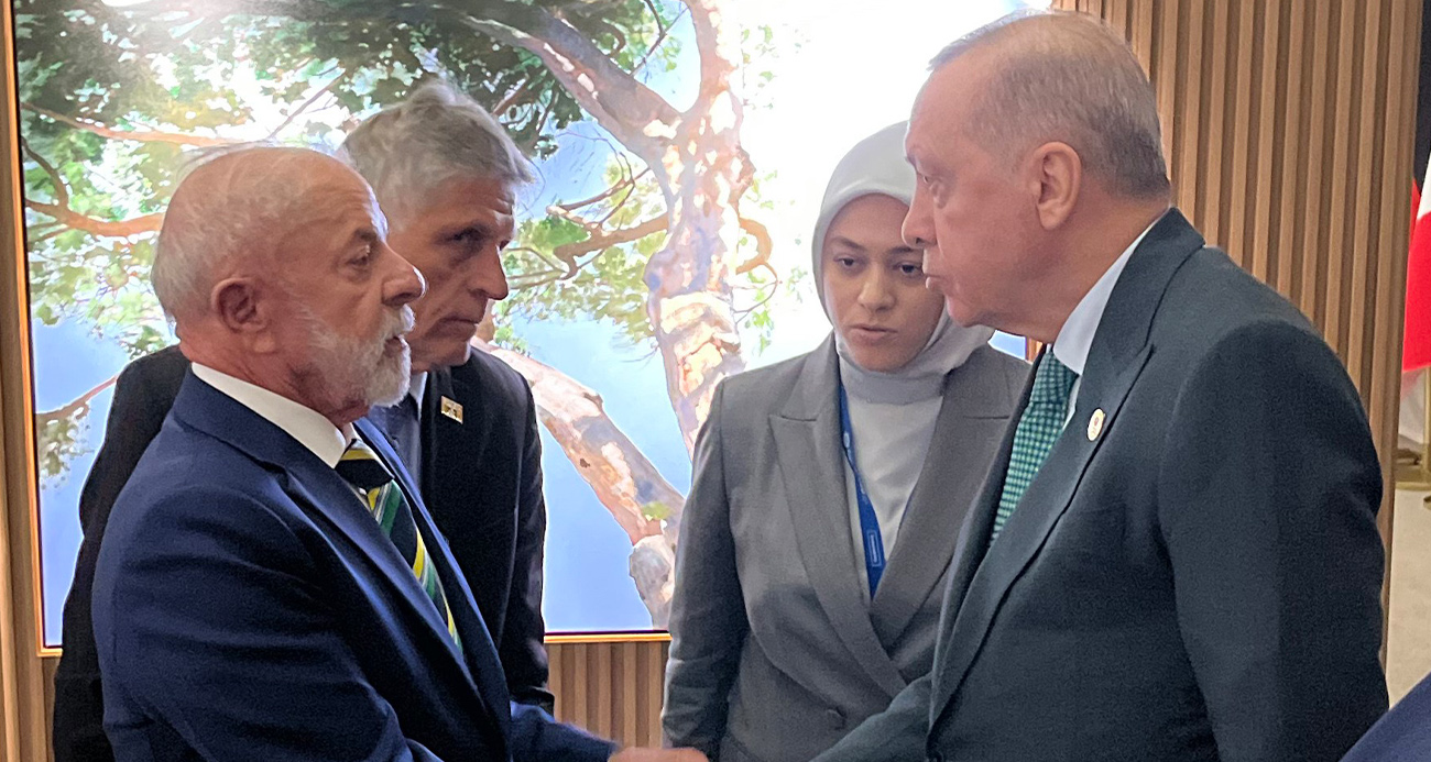 CUMHURBAŞKANI ERDOĞAN, BREZİLYA DEVLET BAŞKANI SİLVA İLE GÖRÜŞTÜ 