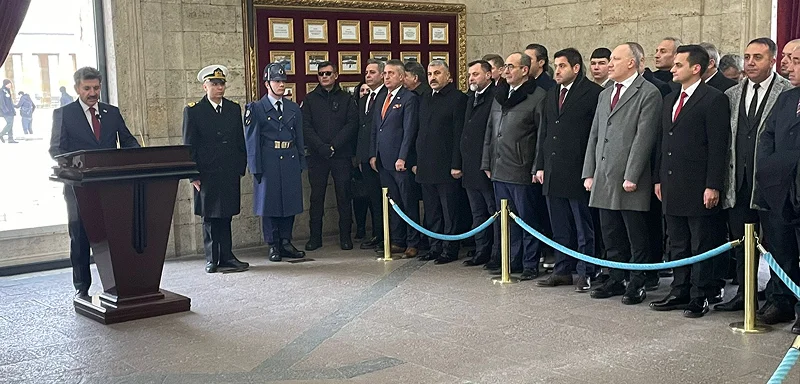 HEMŞEHRİMİZ FERHAT YILMAZIN GENEL BAŞKANLIĞINI ÜSTLENDİĞİ  İTTİFAK PARTİSİNDEN ANITKABİR ZİYARETİ