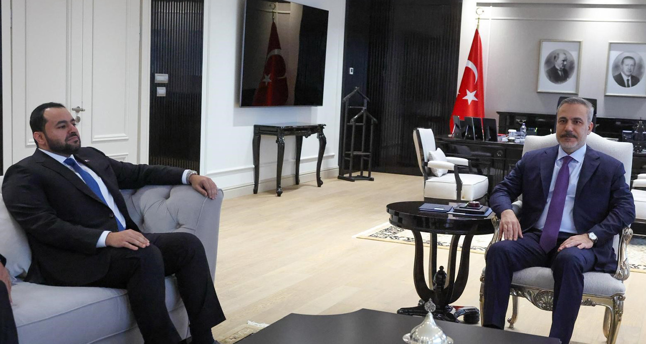 BAKAN FİDAN, KATARLI MEVKİDAŞI AL-KHULAİFİ İLE BİR ARAYA GELDİ 