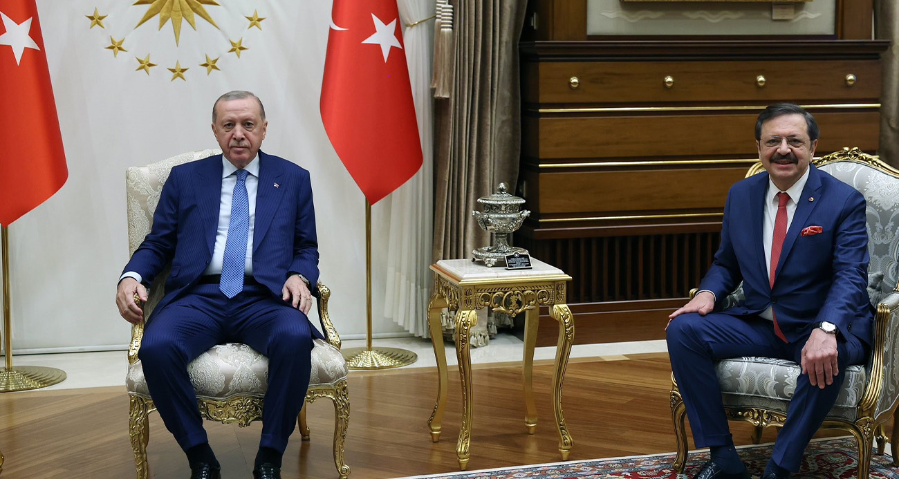 CUMHURBAŞKANI ERDOĞAN, TOBB BAŞKANI HİSARCIKLIOĞLU’NU KABUL ETTİ 