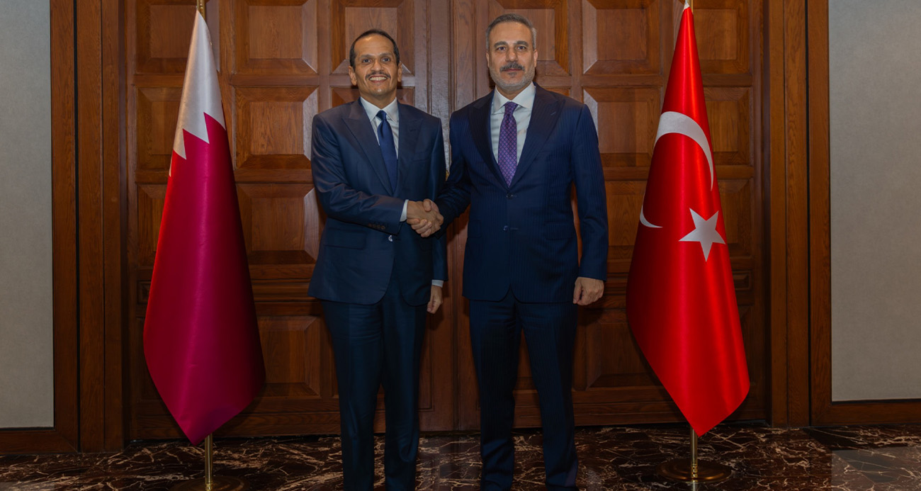 BAKAN FİDAN, KATARLI MEVKİDAŞI AL THANİ İLE BİR ARAYA GELDİ 
