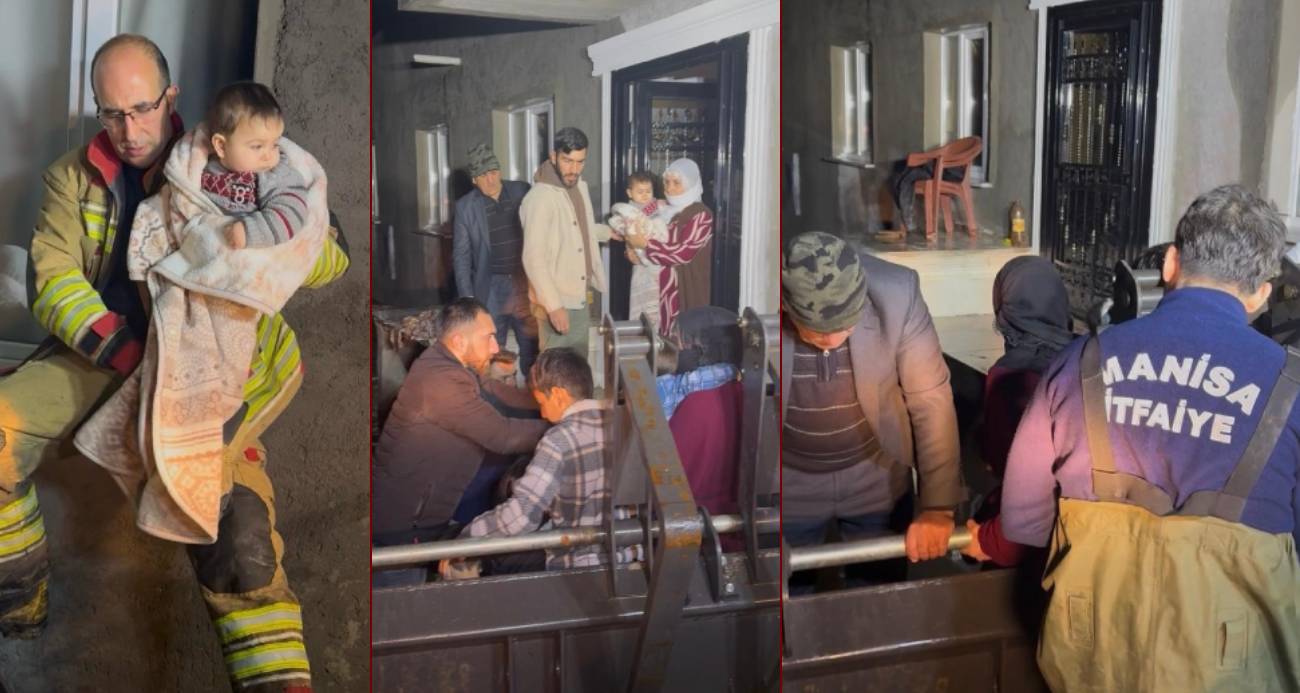 SELDE MAHSUR KALAN 11 KİŞİLİK AİLEYİ İTFAİYE KURTARDI 