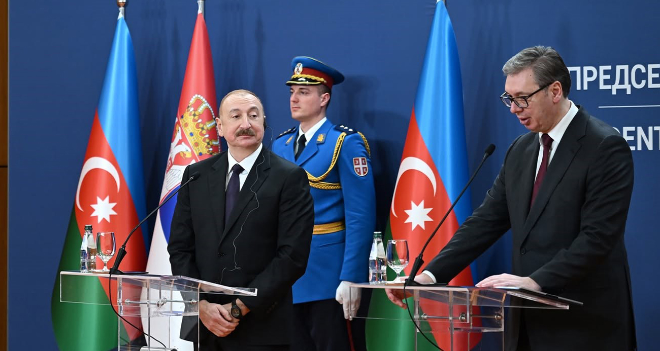 AZERBAYCAN CUMHURBAŞKANI ALİYEV SIRBİSTAN’DA
