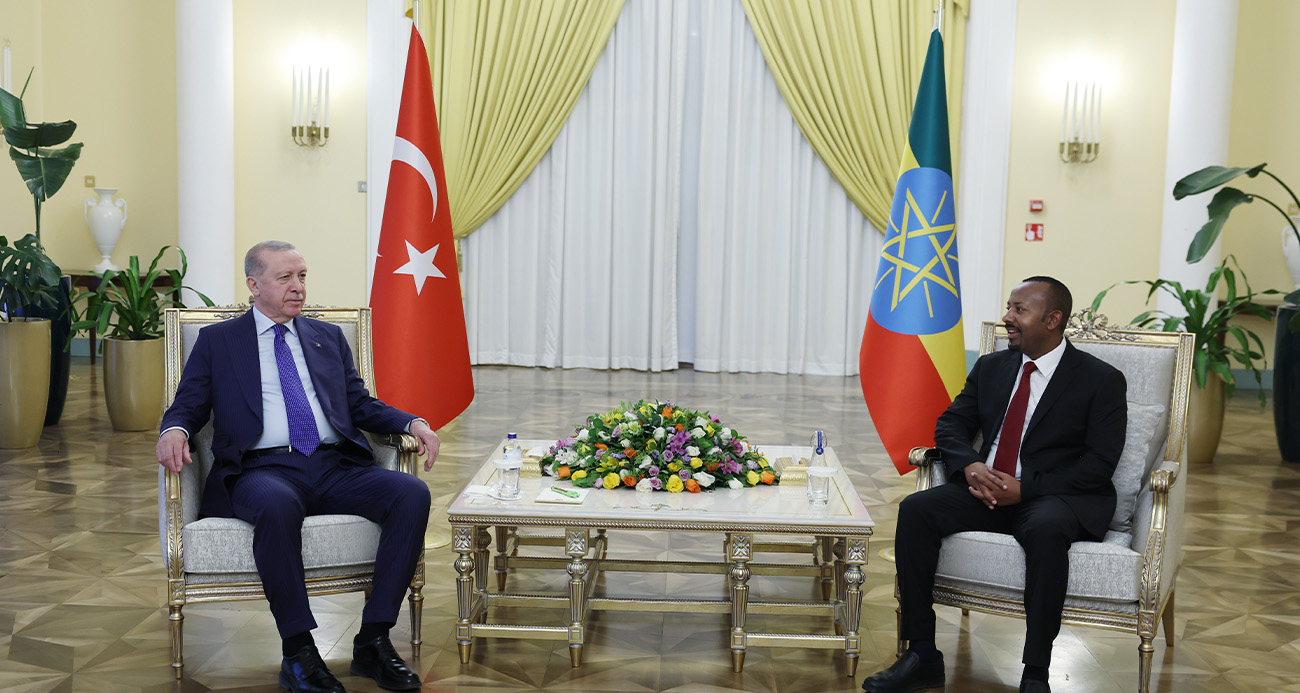CUMHURBAŞKANI ERDOĞAN, ETİYOPYA BAŞBAKANI AHMED ALİ İLE BİR ARAYA GELDİ 