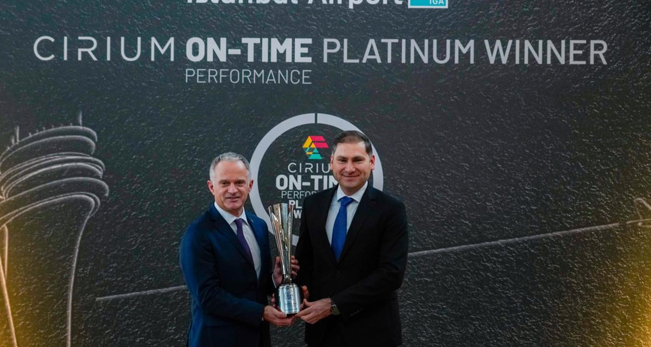 KÜRESEL HAVACILIK OTORİTESİ CİRİUM’DAN İGA İSTANBUL HAVALİMANI’NA "PLATİN ÖDÜL"