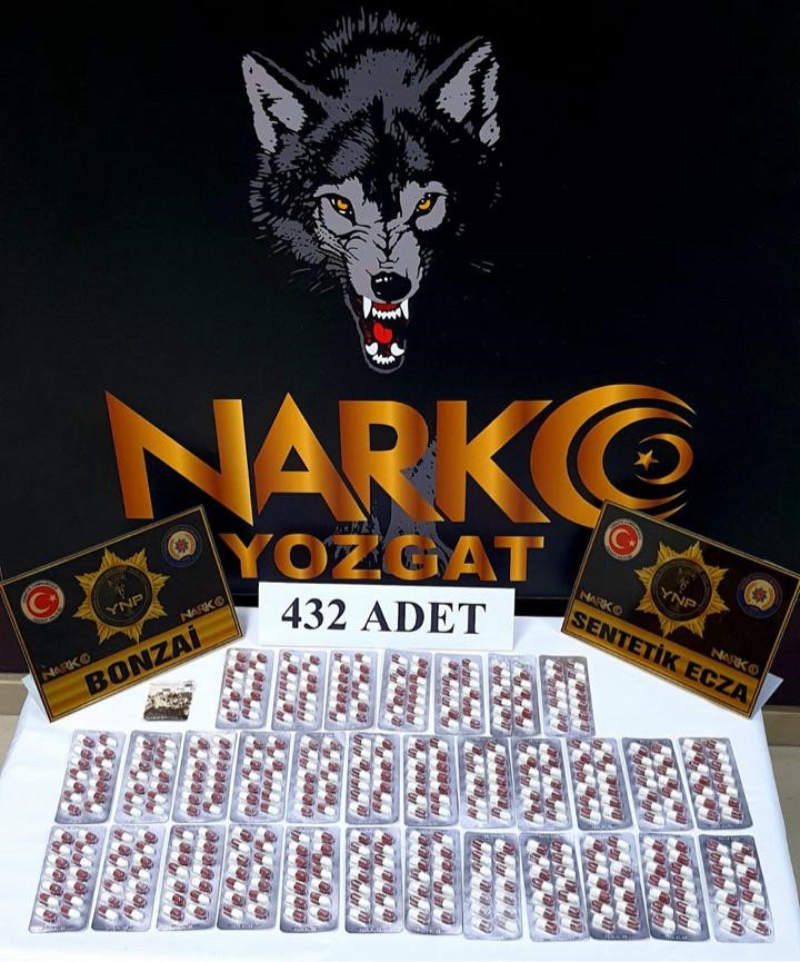YOZGAT’TA 432 ADET SENTETİK ELE GEÇİRİLDİ
