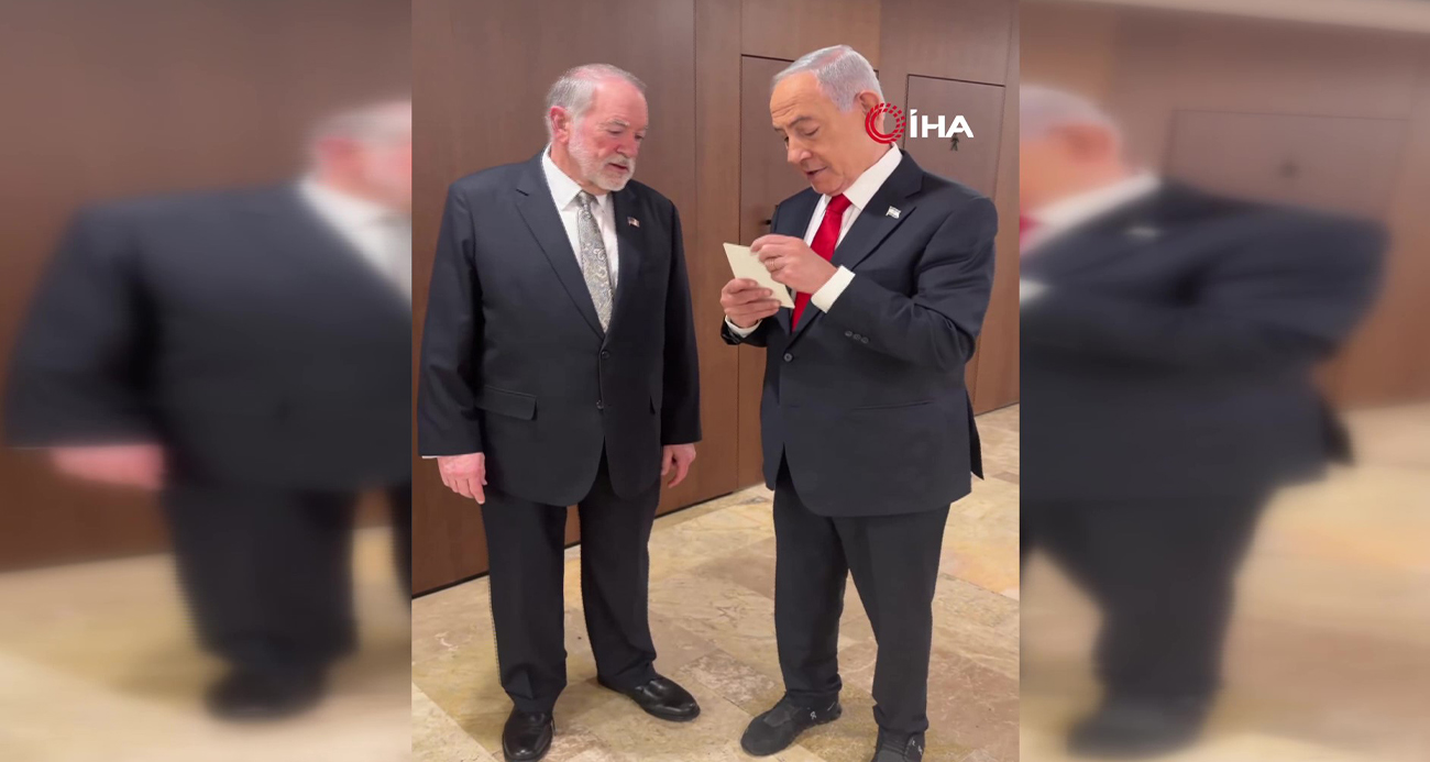NETANYAHU, ABD’NİN İSRAİL BÜYÜKELÇİSİ HUCKABEE İLE BİR ARAYA GELDİ 